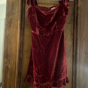 Velvet Red Mini Dress